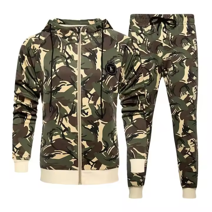 Conjunto de ropa deportiva informal para hombre, sudadera, pantalones, tallas europeas - 1