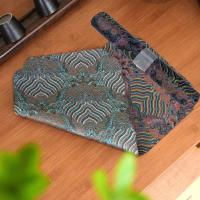 Tapete de té con brocado de estilo chino, tapete de escritorio elegante Retro, mantel decorativo suave de alta gama, casa de té, duradero, nuevo - details 7