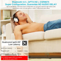 Transmisor de Audio con Bluetooth 5,0, receptor de música CSR8675 AptX HD LL de baja latencia, TV, PC, Bt, adaptador inalámbrico RCA/SPDIF/conector auxiliar de 3,5mm - details 0