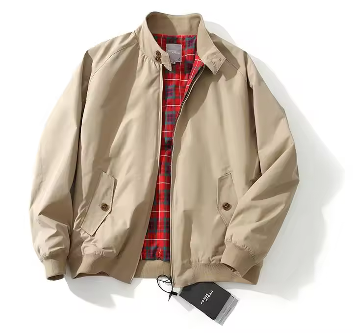 Chaqueta americana piloto con cuello levantado para hombre, primavera - 1