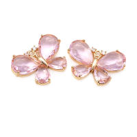 Colgantes de Mariposa de Vidrio de Zirconia de Brasso Dorado 18K Collar Aretes de Alta Calidad Accesorios de Joyería DIY - details 22
