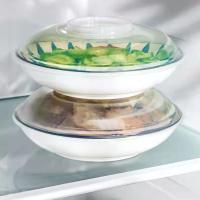 Cubierta para alimentos para microondas, protector contra salpicaduras transparente antisalpicaduras, cubierta redonda para cuenco resistente a altas temperaturas para el hogar - details 4