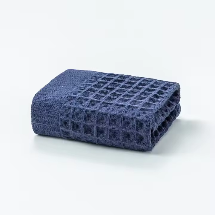 Toalla de algodón a cuadros para el hogar, paño de lavado Simple, toalla facial Suave, toalla para el cabello, toalla absorbente para la cara - 1