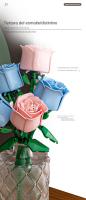 Regalos hechos a mano de bloques de construcción, flores inmortales, San Valentín, Navidad, Madre, Maestra, Día de la Mujer, - details 5