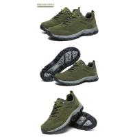 Zapatos De Senderismo Para Hombre Botas De Trekking Deportivas Transpirables De Cuero Respirables Antideslizantes Cómodas Para Acampar Y Caminar En Verano - details 6