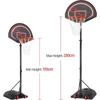 Baloncesto Exterior 170-230cm Ajustable Móvil con Ruedas Portátiles Tableros de Baloncesto para Adultos Niños - details 5