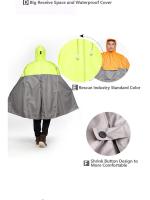 Poncho Impermeable para Exteriores Diseño Reflectante para Ciclismo, Escalada, Senderismo, Viajes - details 9