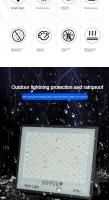 Lámpara Solar de 100/200/300W para exteriores, foco impermeable, luz Led para exteriores con Control remoto, farola Solar, Control de luz - details 1