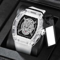 Reloj de pulsera de cuarzo para hombre, de lujo, Premium, tendencia automática, resistente al agua, transparente, luminoso, novedad de 2025 - details 0