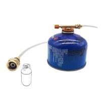 Estufa de gas para acampar al aire libre, botella plana de GLP con llenado de propano, quemador, tanque de inflado, acoplador, adaptador de contenedor, ahorro de energía - details 1