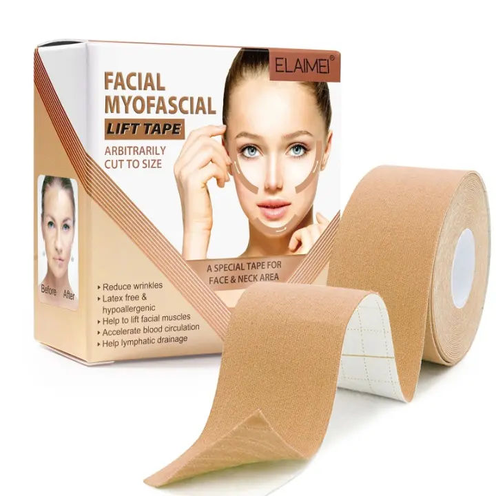 Cinta Facial miofascial para estiramiento Facial, cinta Facial afilada en V - 1