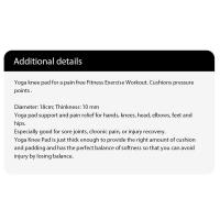 Rodillas de yoga, 2 piezas, ejercicio grueso para rodillas, codos, muñecas, almohadillas de pilates para la cabeza, sillín de soporte - details 5