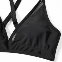 Bikini de Cintura Alta para Mujer 2024 Traje de Baño de Rayas con Cuello en V - details 28