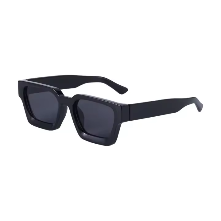 Gafas de sol gruesas con protección UV400 para hombre y mujer, lentes de sol negras con montura gruesa - 1