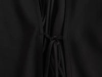 TRAFZA-camisa de satén con lazo adornado para mujer, blusa de seda con textura, informal, ajustada, de manga larga, con cuello vuelto, 2024 - details 9