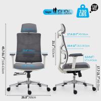 Silla de Oficina Ergonómica Resalto Alto con Reposabrazos 4D, Altura Ajustable, Soporte Lumbar y Reposacabezas 2D - details 2