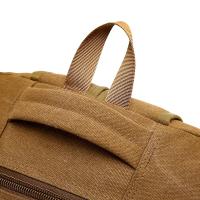 Mochila de lona de moda para hombre, bolso escolar informal Retro, Asa superior y gran capacidad, mochila d - details 16