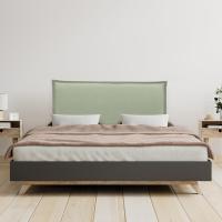 Cabecero de Lino Natural Liso con Ribete Cabezal Tapizado Cama Dormitorio Moderno Top Trending (Beige, 160cm (Camas 150/160)) - details 7