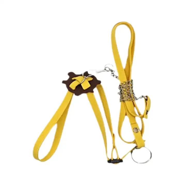Correa de arnés para tortuga de cuero PU ajustable Correa de control suave para caminar de colores - 1