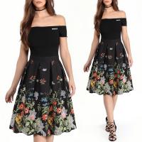 Falda con estampado de flores de moda para mujer, falda delgada con cintura plisada - details 0