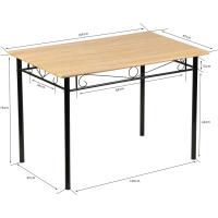 Juego de Comedor de Madera Veteada y Sillas Mesa y Sillas de Metal para Comedor, Cocina y Sala de Estar - details 1