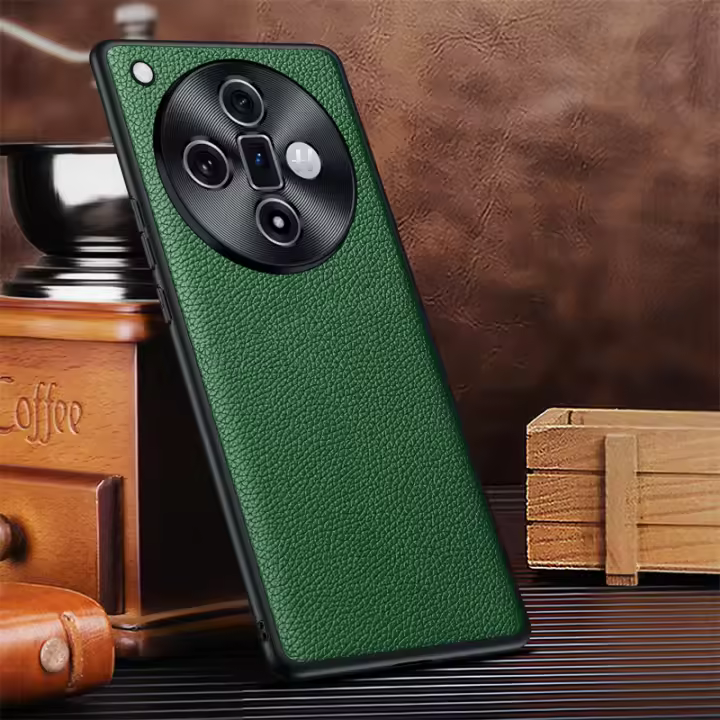 Funda protectora para teléfono OPPO X7 Ultra, protector de lente de metal de lujo, cuero, prevención de caídas - 1