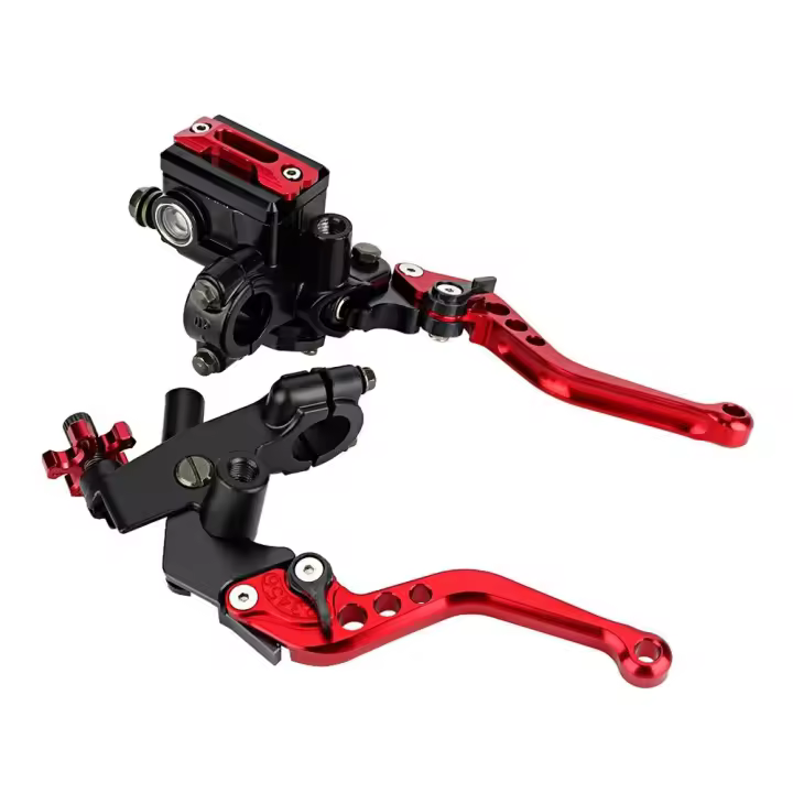 Embrague de freno Universal para Moto, Palancas de depósito de freno(rojo), 7/8 ", 22mm, 1 par - 1