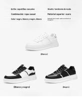 Zapatillas Blancas Transpirables para Hombres Estilo Coreano de Moda Zapatos Casuales con Plataforma Todo Uso - details 6