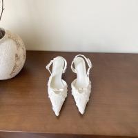 Bolsa de alta costura francesa sandalias de cabeza feminidad socialite encaje puntiagudo tacón fino con zapatillas geniales de tacón alto - details 25