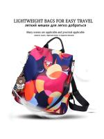 Mochila Multifuncional Antirrobo de Gran Capacidad Estilo Floral Correa de Hombro Arcuada - details 9