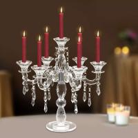 Candelabro de cristal transparente de 7 brazos, candelabro independiente para regalo de fiesta de cumpleaños y boda, decoración de iluminación - details 8
