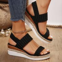 Sandalias de tacón de cuña para mujer, zapatos de verano - details 5