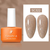 Tonitu G 7ml Esmalte de uñas en gel semipermanente Oro Plata Brillo Lentejuelas UV LED para salón de manicura y arte de uñas DIY en casa - details 8