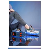 Zapatos De Patinaje Para Niños Y Niñas Con Rodillos Lanterneros Transpirables Tallas Ajustables Para Interior Y Exterior - details 22