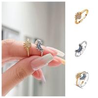 Anillo ajustable de plata con diamantes de imitación para pareja, joyería para el Día de San Valentín, anillo Celestial para niñas, 1 piezas-20 piezas - details 3