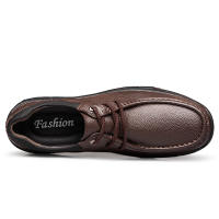 Abnkarwin Zapatos Casuales para Hombres de Cuero Genuino Tamaño Grande para Primavera y Otoño en Negro y Marrón Anti-Deslizante para Exteriores Material de Punta de Cuero Natural - details 12
