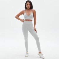 Conjunto de yoga de cintura alta para mujer, sujetador deportivo transpirable, mallas, equipo de fitness para levantamiento de pecho - details 27