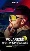 Scvcn gafas de sol polarizadas amarillas, visión nocturna, gafas de conducción, lentes antideslumbrantes, gafas para Conductor de bicicleta y motocicleta, UV400 - details 0