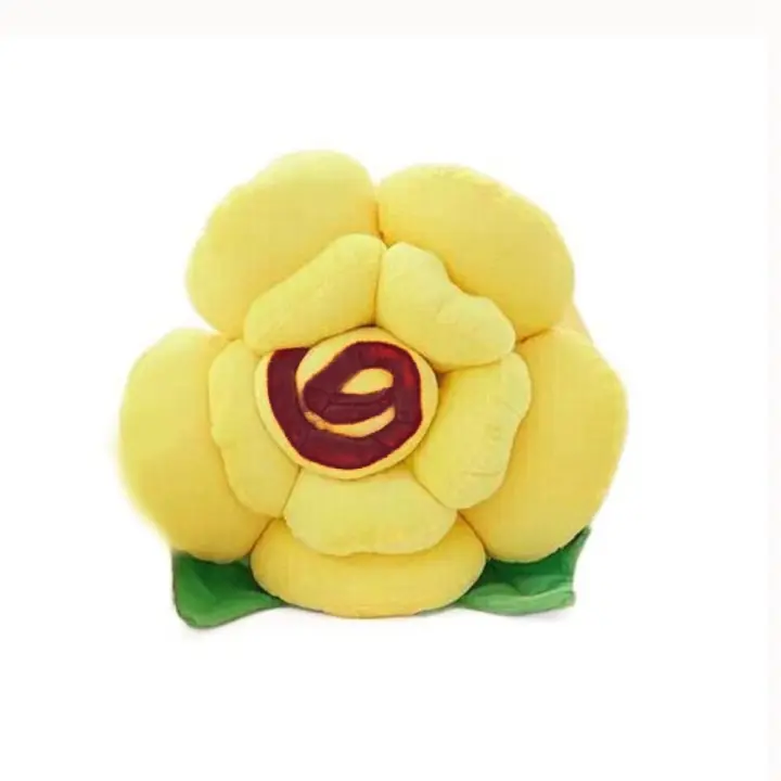 Almohadas románticas con rosas en 3D, cojines con forma de flor estilo INS, cojín suave de gran tamaño para sala de estar/oficina - 1