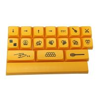 Teclas de teclado mecánico Honey Milk, 17 piezas, XDA, perfil de tinte, Sub Bee, cubierta para Cherry MX GK61 64 84 96 P9JB - details 1