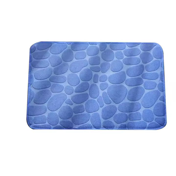 Alfombra de Terciopelo de Espuma de Memoria Antideslizante Estilo Piedra Cobblestone para Baño, Sala de Estar, Cocina Herramientas de Cocina Especiales - 1