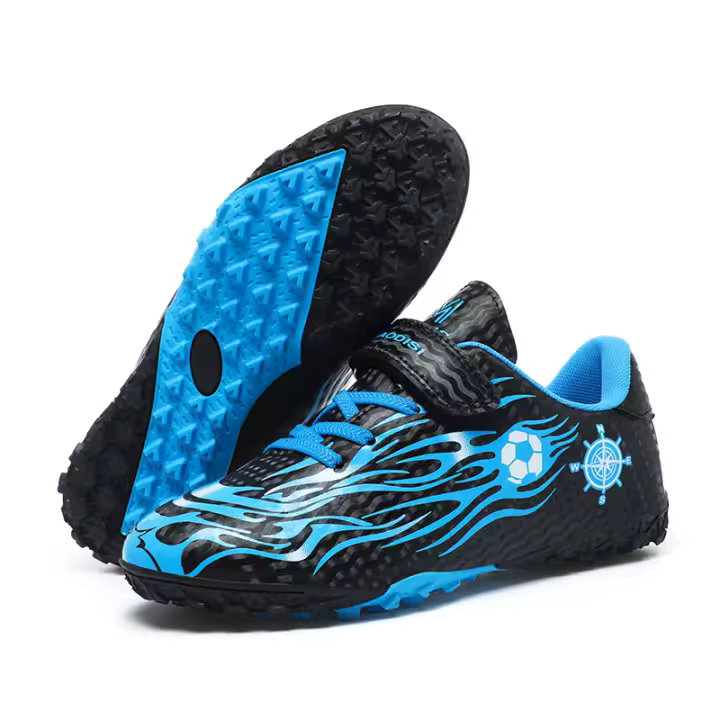 Zapatos de Fútbol para Niños Profesionales Zapatillas de Fútbol de Cuero con Suela de Goma Natural - 1