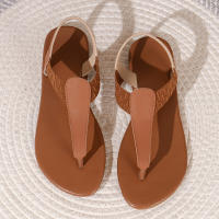 Sandalias mezzanine para mujer 2025 nuevo estilo étnico bohemio color simple a juego retro zapatos romanos de viaje - details 5