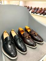 Zapatos bajos retro de cuero con borlas para hombre - details 5