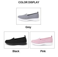 Zapatillas Deportivas de Malla Transpirable para Mujer Zapatos Planos Ligeros con Suela Suave y Cualcetines - details 3