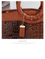 Estilo de bolso de mujer nuevo patrón de cocodrilo personalizado anillo hombro oblicuo span bag - details 20