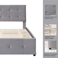 Cama de Almohada Ajustable en Altura 90 x 200 cm Marco de Muebles para Hogar - details 11
