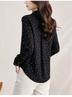 Camisa de mujer Camisa de lunares Tops elegantes femeninos - details 5
