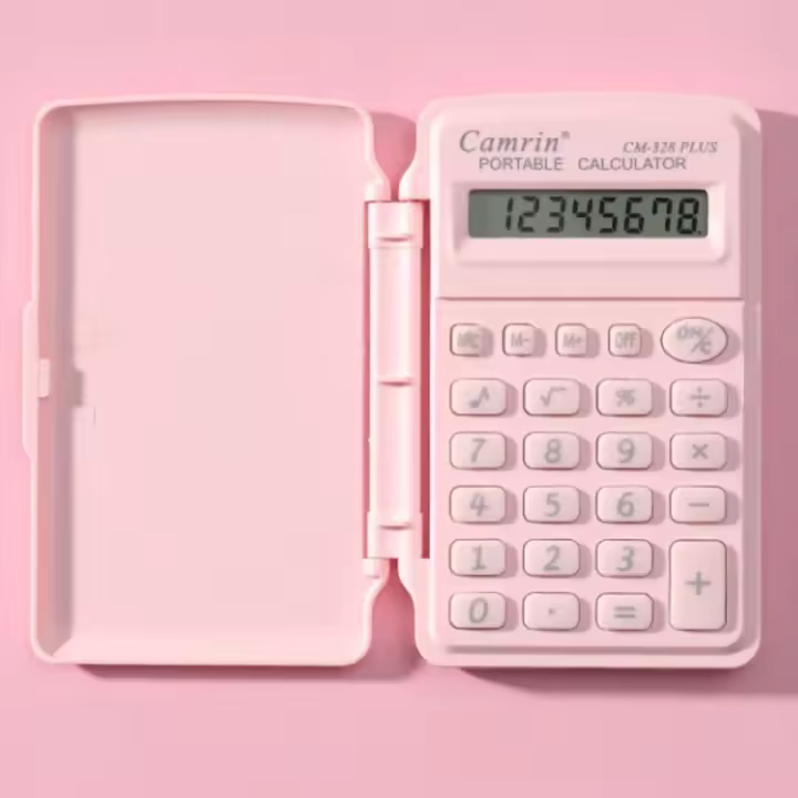 Mini calculadora con tapa de 8 dígitos, inteligente, pequeña, científica, ligera, portátil, papelería para estudiantes - 1