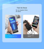 Compacto y portátil banco de energía de 4500 mAh 5V/2.4A de descarga rápida, indicador de energía, tres interfaces - details 1